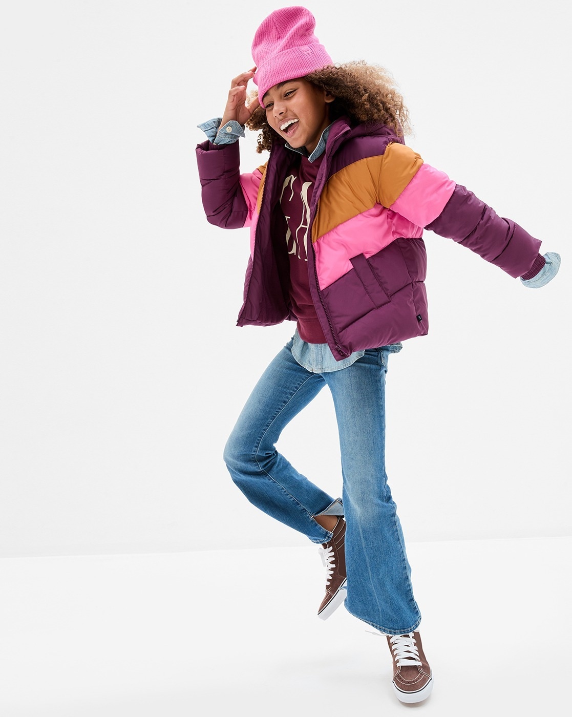 Ralph Lauren Girls Pink Logo Puffer Jacket | Junior Couture UK