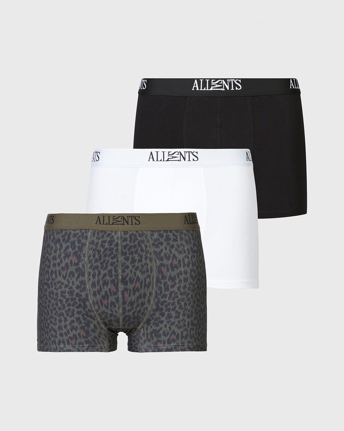 ALL SAINTS MENS 3 PACK BOXERS TRUNKS DESIGNER UNDERWEAR BOXER SHORTS - GIFT  BOX