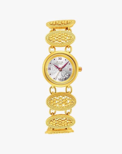 Titan golden outlet ladies watch