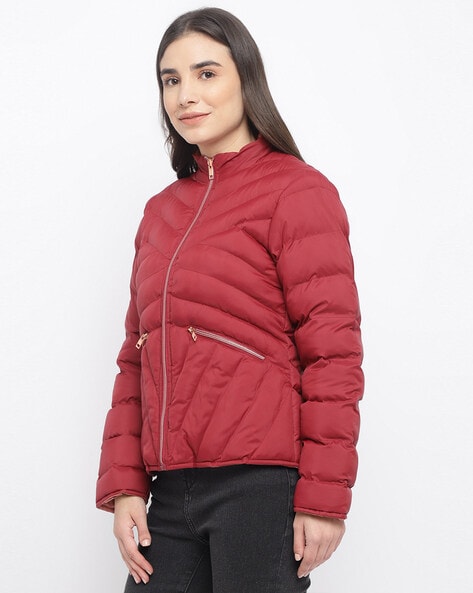 Wine bomber deals jacket womens