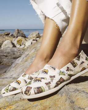 Graphic Print Slip-On Shoes