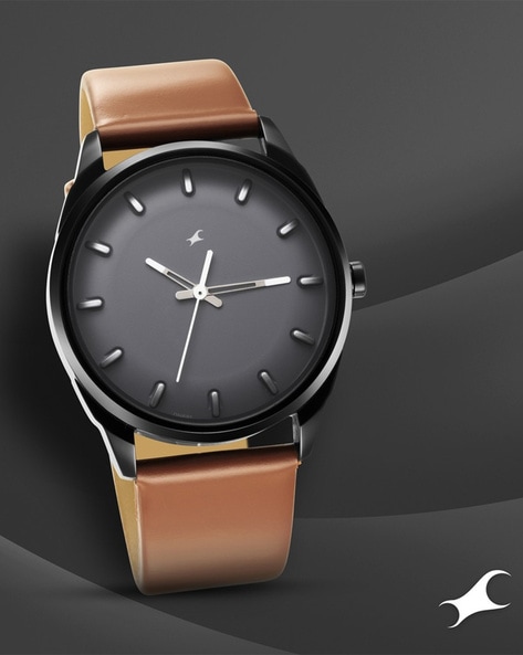 Fastrack leather watch on sale price