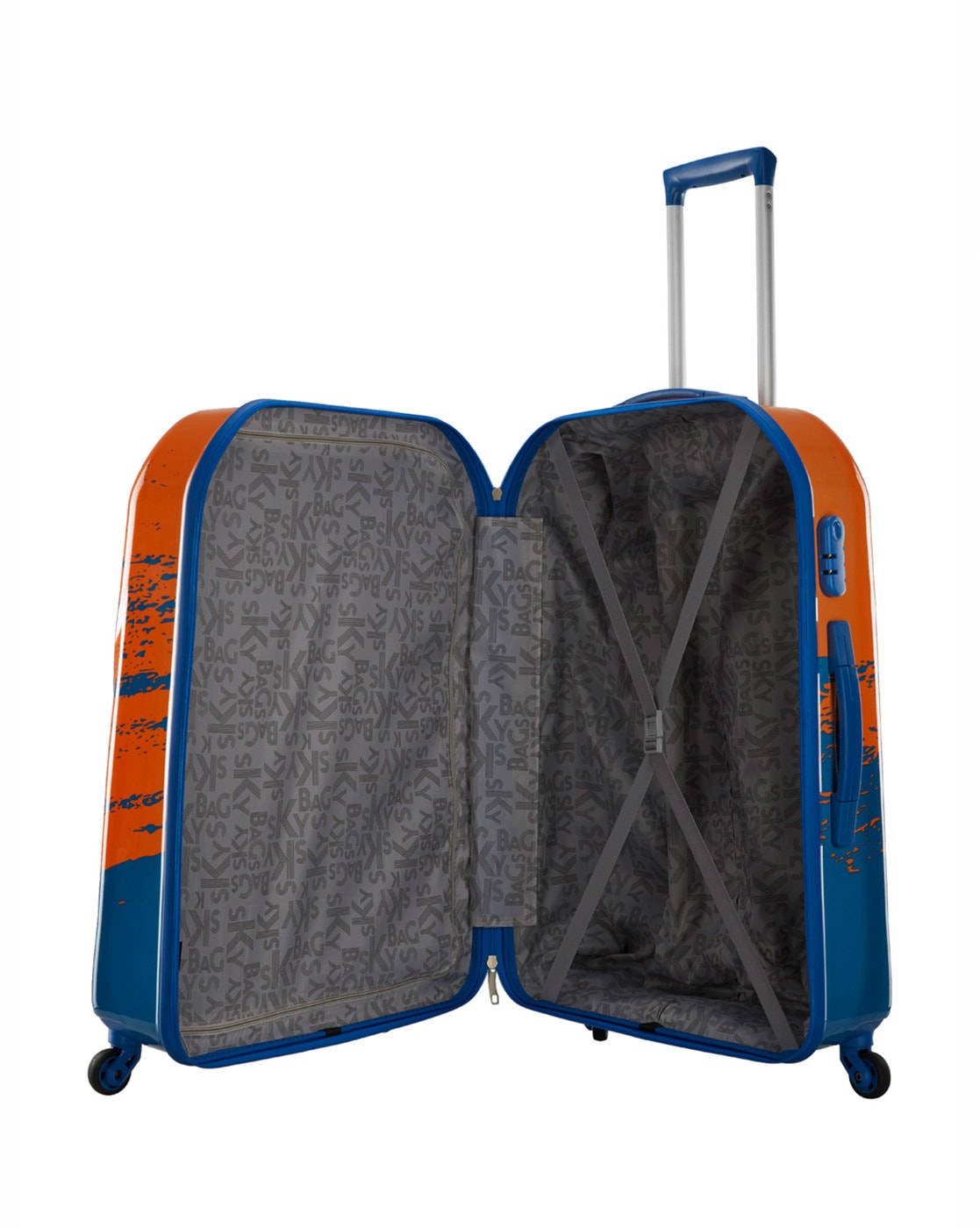 Skybags Trooper Polycarbonate Blue Hardsided Cabin Luggage - Indian on shop