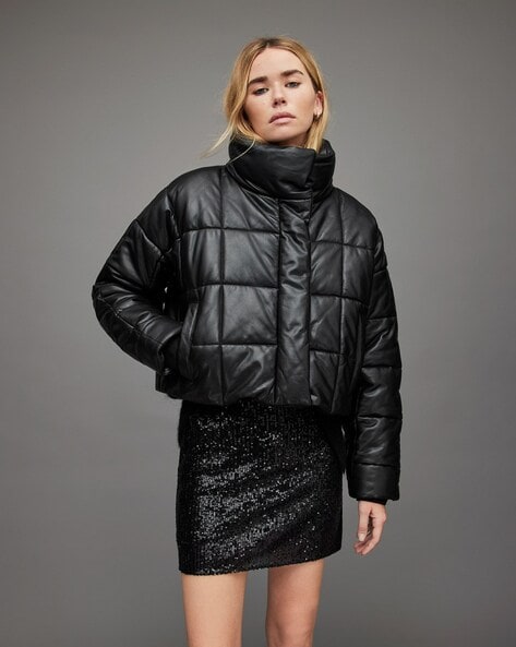 All saints store black puffer jacket