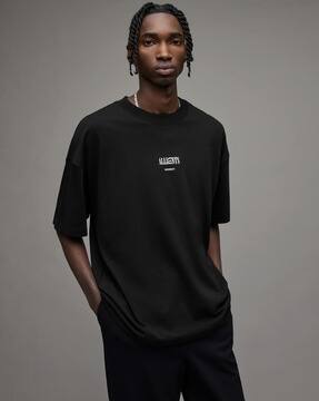 Buy ALL SAINTS Burman Organic Cotton Loose Fit T-Shirt | Jet Black
