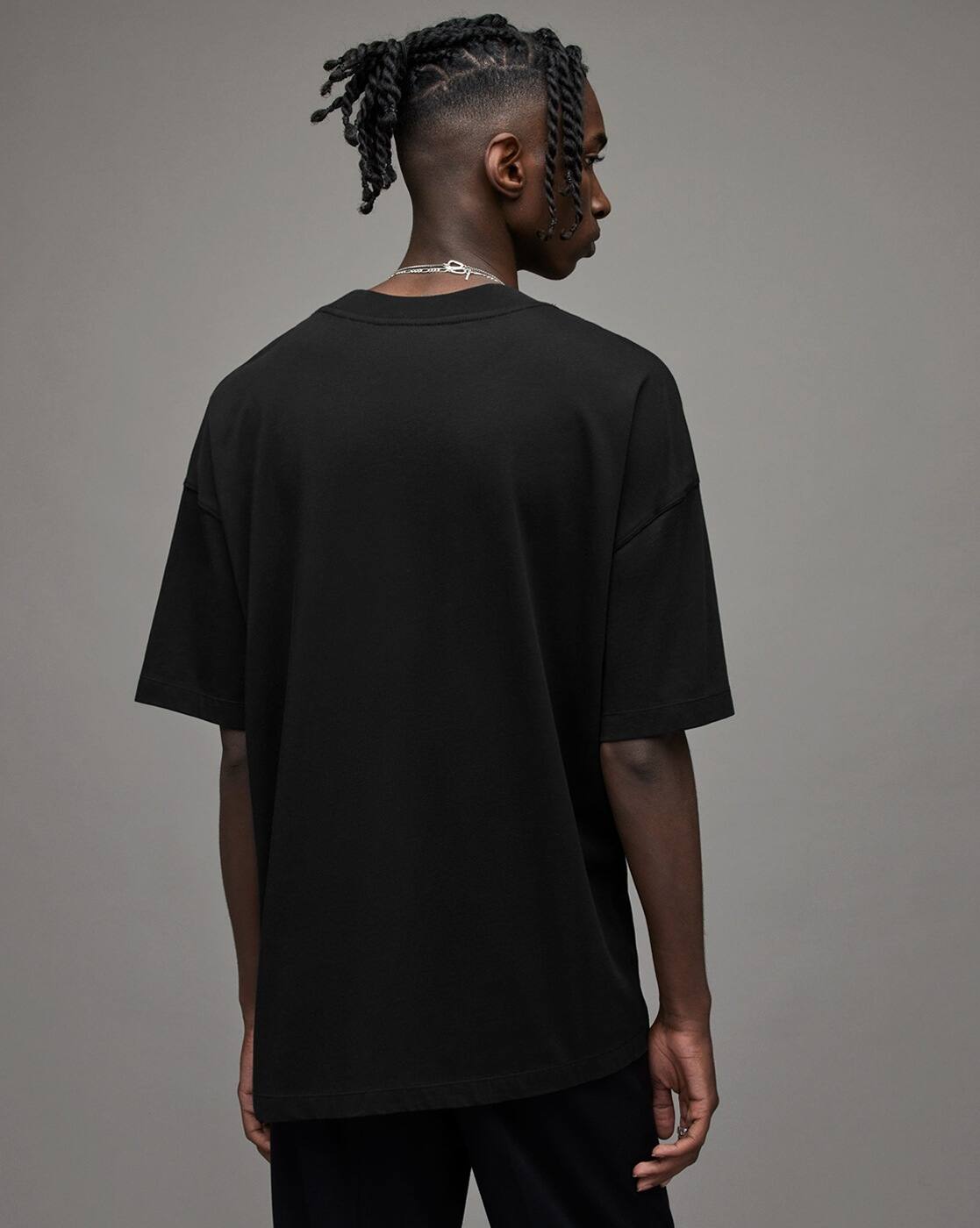 Buy ALL SAINTS Burman Organic Cotton Loose Fit T-Shirt | Jet Black