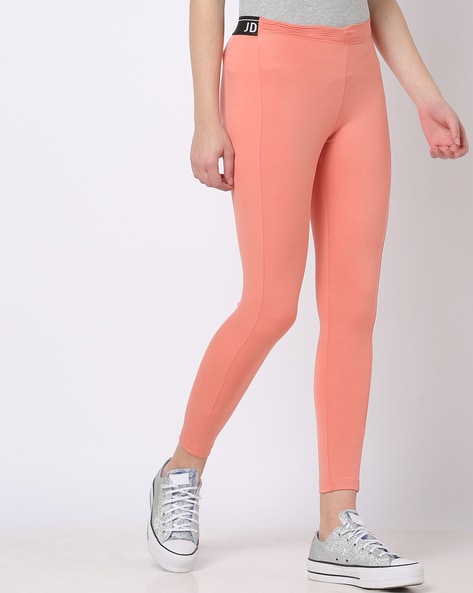 Buy Peach Leggings for Women by JDY BY ONLY Online