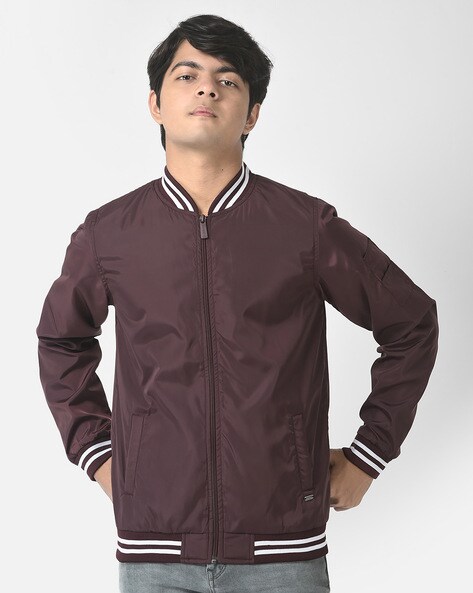 LAZY FOX MAROON VARSITY JACKET – St.Jones