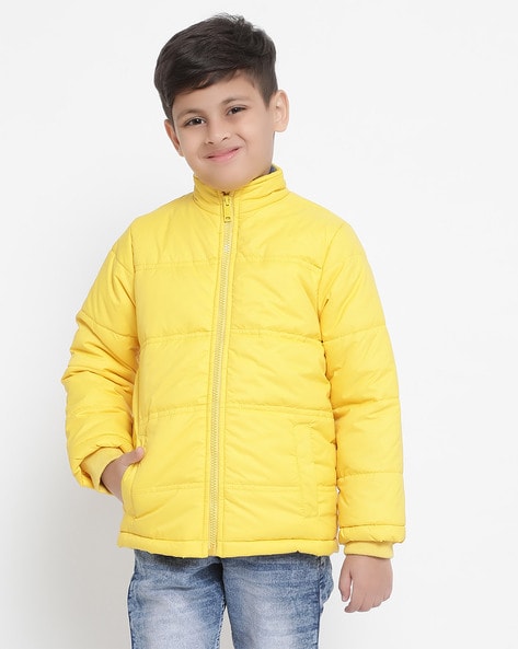 Yellow puffer store jacket boys