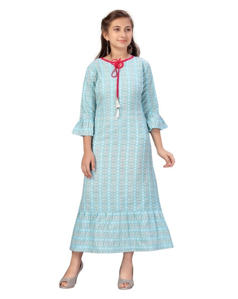 Ethnic Print Splicing Dress Boho Long Sleeve Maxi Dress - Temu
