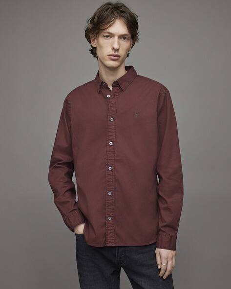 all saints hawthorne stretch fit shirt
