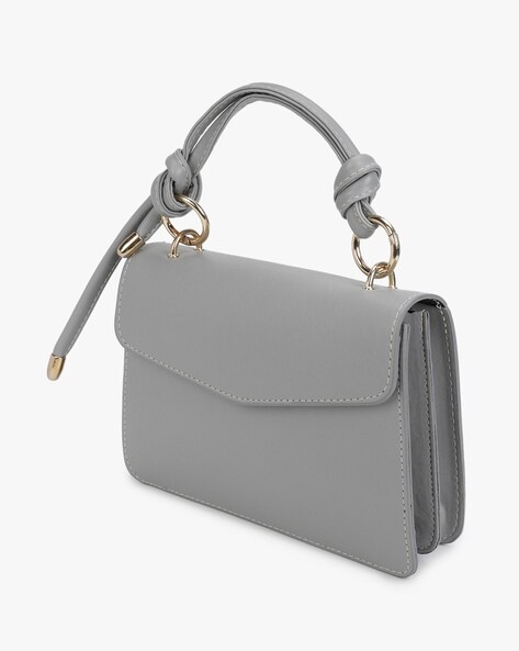 Grey shop envelope clutch