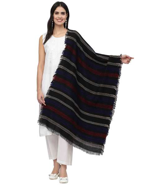 Striped Acrylic Stole Price in India