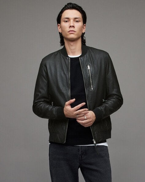 All saints 2025 leather bomber jacket