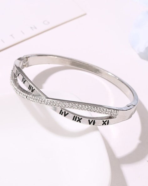 Roman Numeral Bracelet SILVER Jewelry Bangle/roman Numeral 