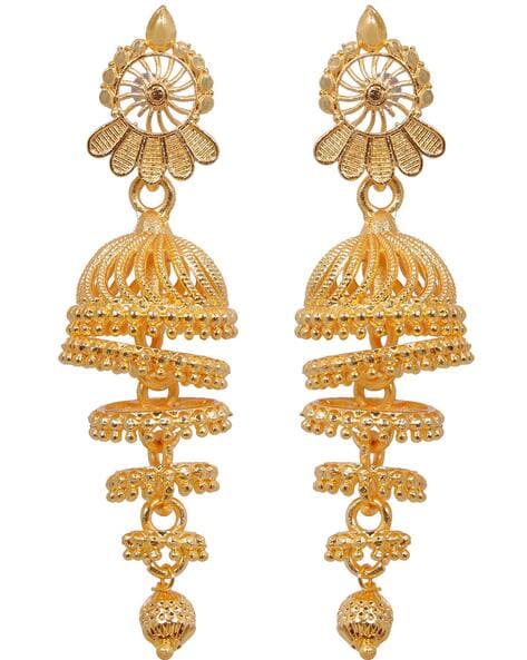 Buy Senco Gold 22k Yellow Gold Drop Earrings Online at Low Prices in India  | Amazon Jew… | Yellow gold drop earrings, Gold drop earrings, Yellow gold  earrings studs