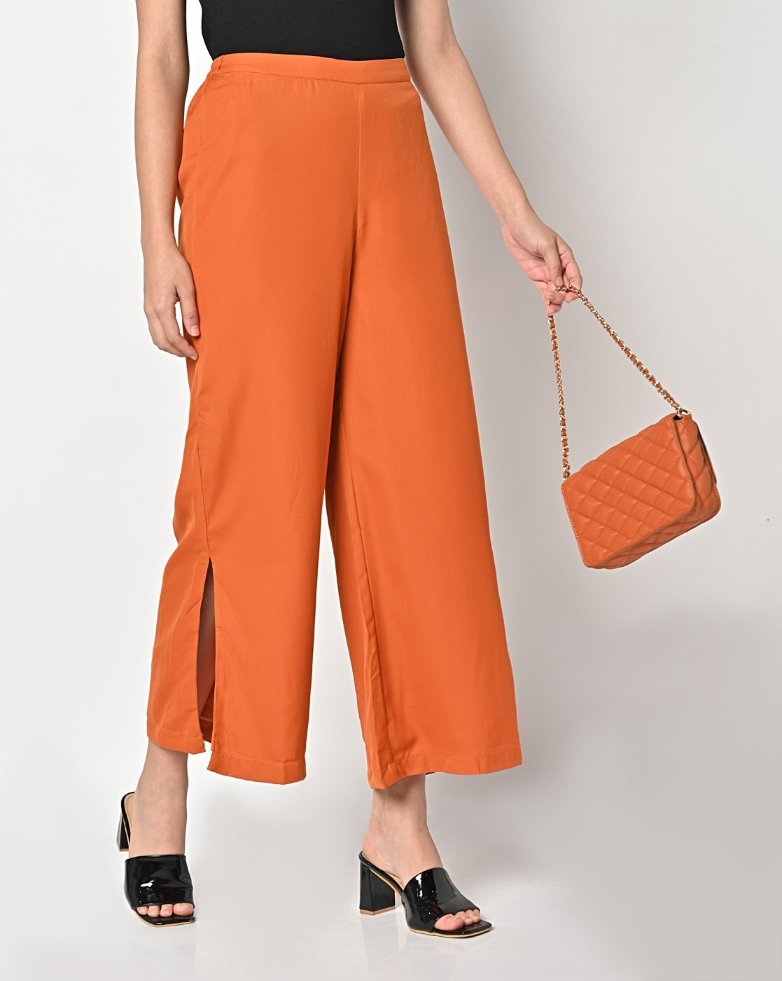 Women's Orange Trousers & Leggings