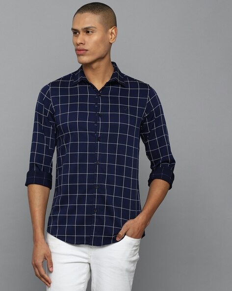 Allen solly store navy blue shirt