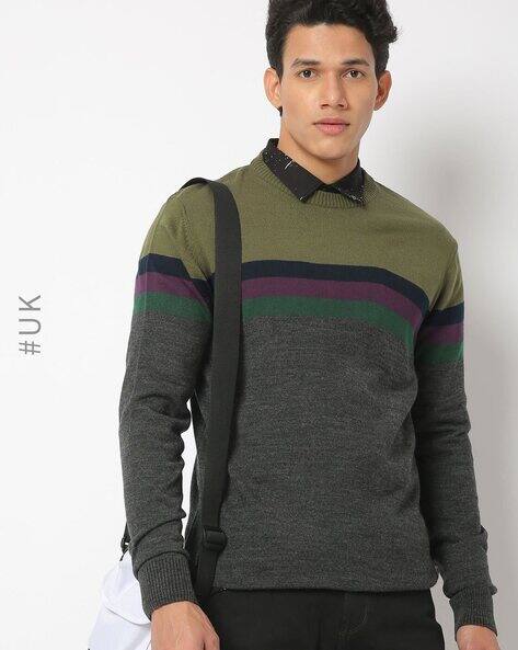 Buy Green Grey Sweaters Cardigans for Men by French Connection