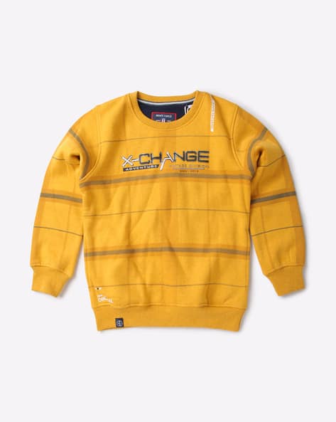 Checked Round-Neck Sweatshirt