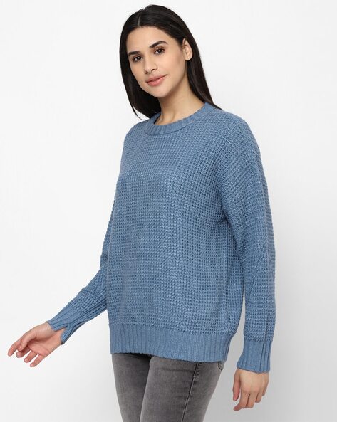 Aerie Sweater Womens XS Blue Pullover Crew Neck Long Sleeves