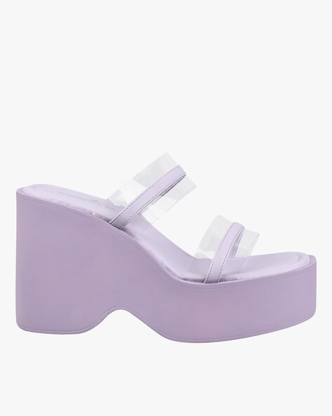 Lilac wedge online sandals