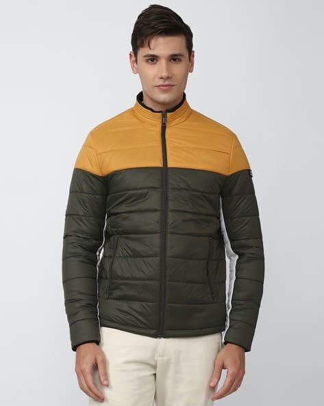 Colourblock Zip-Front Bomber Jacket