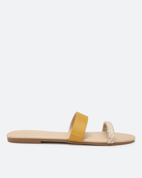 Mercedes Castillo - Camille Gold Strappy Flat Sandal