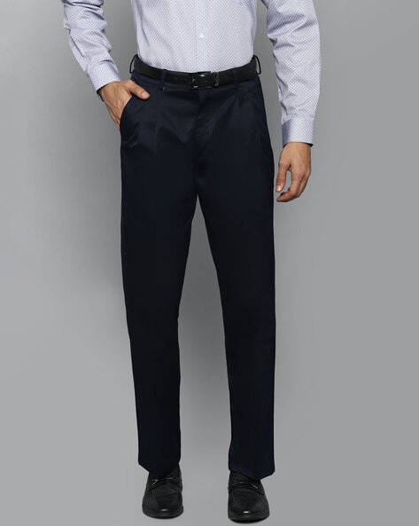 Buy Navy Blue Trousers & Pants for Men by LOUIS PHILIPPE Online