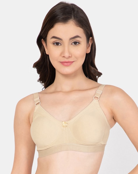 Buy Featherline Padded Non-Wired Full Coverage T-Shirt Bra - White