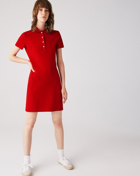 Lacoste dress shop red