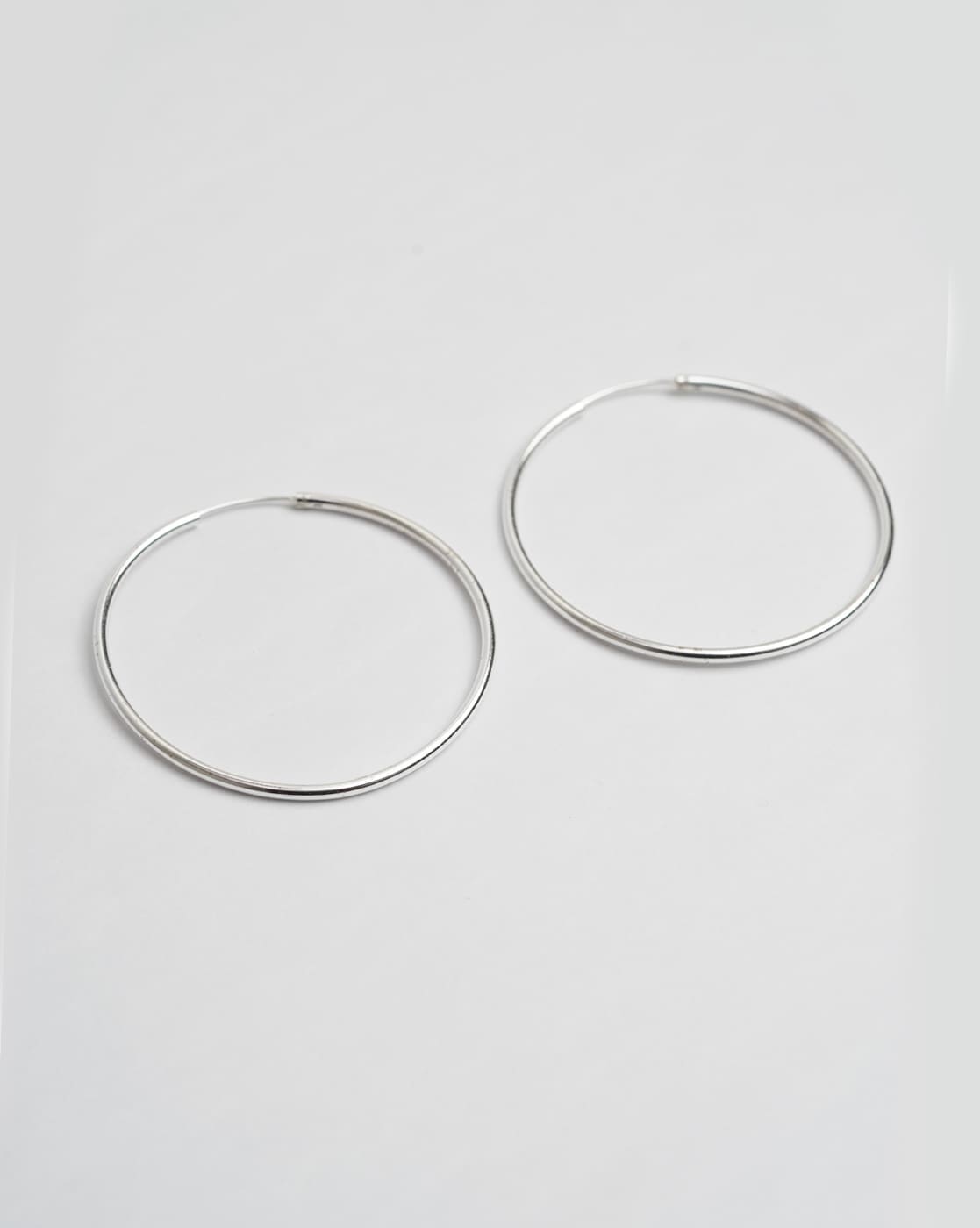 Mens Gold Thick Hoop Earrings in 92.5 Sterling Silver - Round Classic –  HighSpark