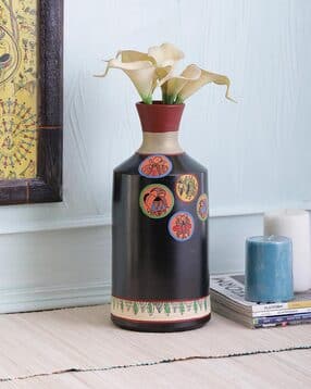 vareesha Hand Painted Terracotta Vase-picture-36