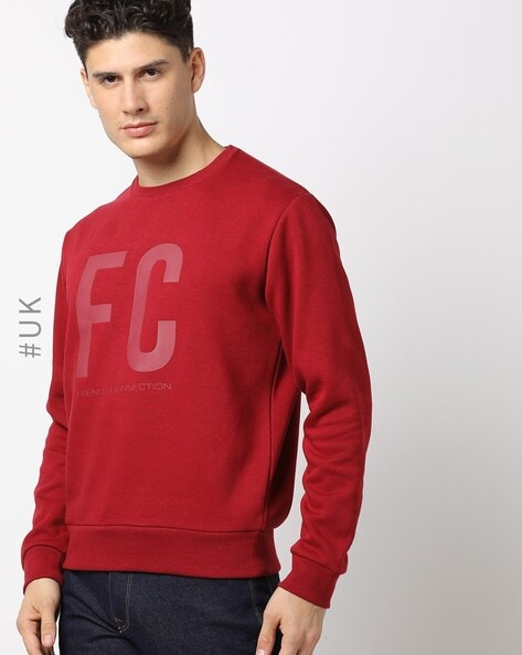 New Men discount French connection crewneck sweater