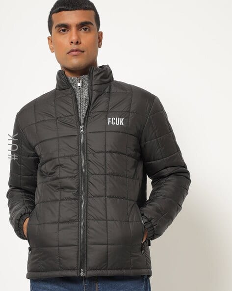 Slim Fit Quilted High-Neck Puffer Jacket