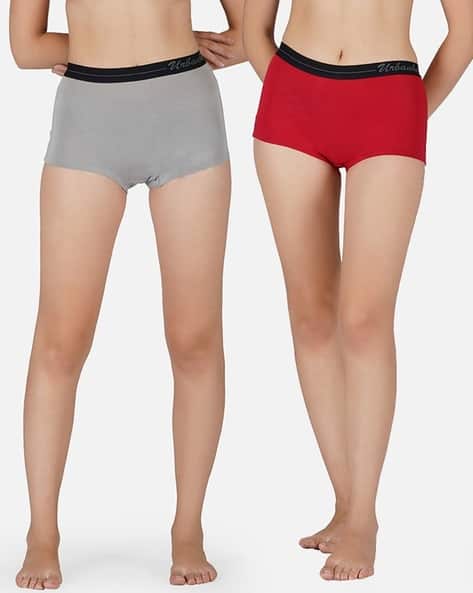Urban Hug Pack of 2 Micro Modal Boyshorts With Elasticated Waist band