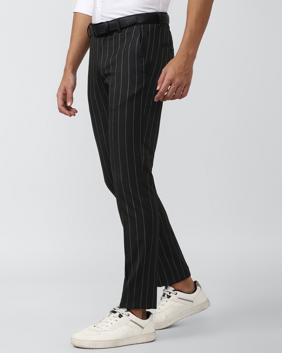 Preston Striped Trousers - Gray