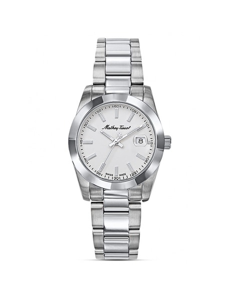 Mathey- Tissot D450AI Swiss Made Mathey I Quartz Analogue Watch with Stainless Steel Strap