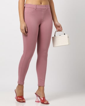 Buy Pink Trousers & Pants for Women by Fig Online