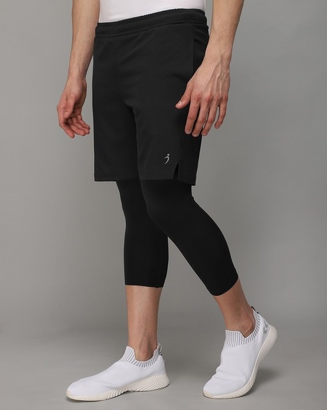 Compression leggings hotsell with shorts