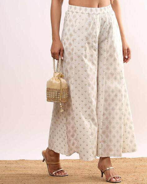 Women Printed Palazzos with Insert Pocket Price in India