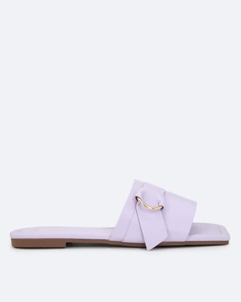 Square-Toe Flat Sandals