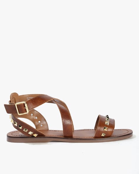 Buy Tan Flat Sandals for Women by Outryt by AZORTE Online