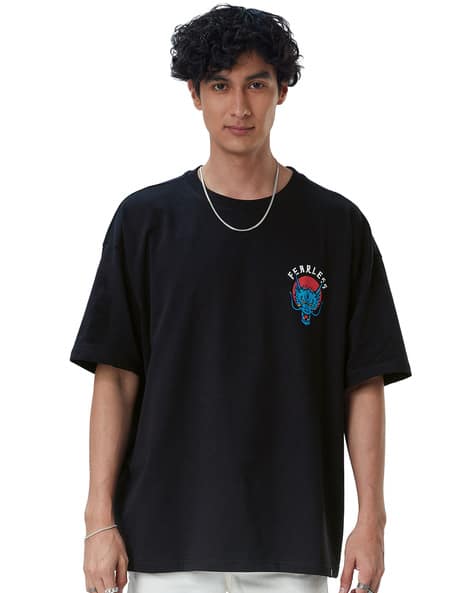Dragon Booster Print Lounge Crew-Neck T-Shirt