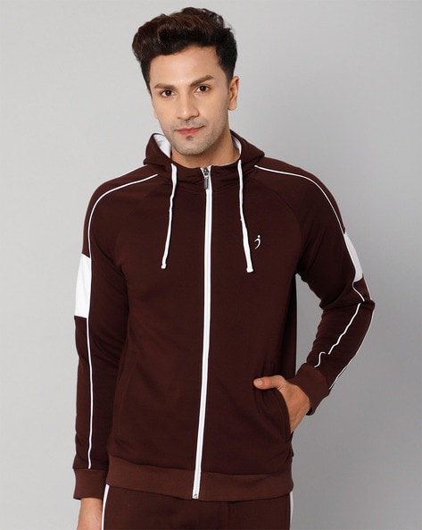 Mens burgundy cheap zip hoodie