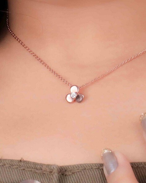 Tiny Dot Crystal Pendant Necklace, Sterling Silver Plating