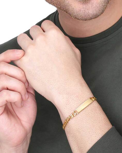 Luxury Men Gold Stainless Steel Roman Numeral Cuff Wristband Bangle  Bracelets | eBay