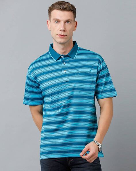 mens striped polo shirt with pocket