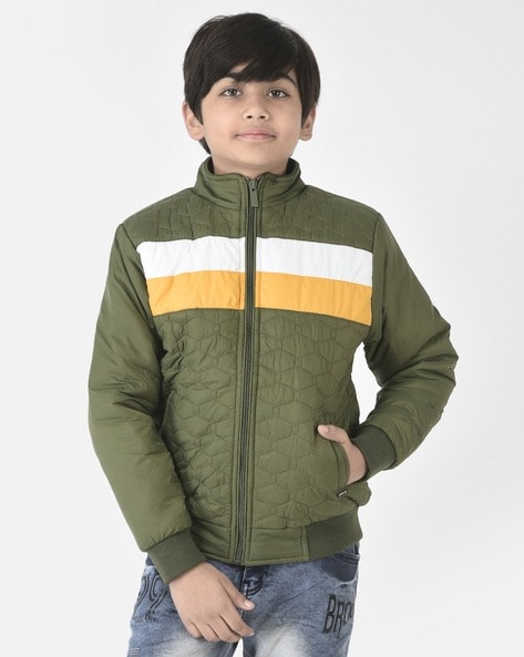 Boys khaki store bomber jacket