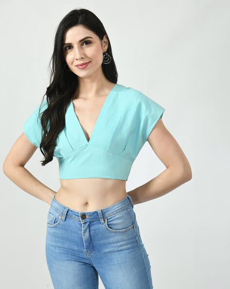 Buy Blue Tops for Women by PRETILLY Online | Ajio.com
